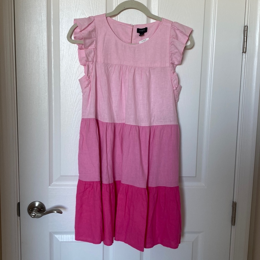 💘NWT JCrew, Ruffle Hem A Line Dress💗